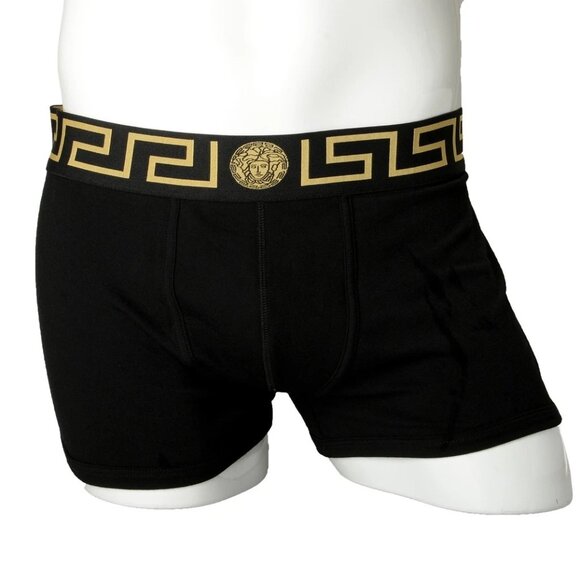 Versace Men's Low Rise Trunk Bi-Pack Black Underwear Versace Sz 7 US XL IT 54